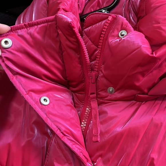 Gap hot pink shiny puffer coat - Picture 6 of 14